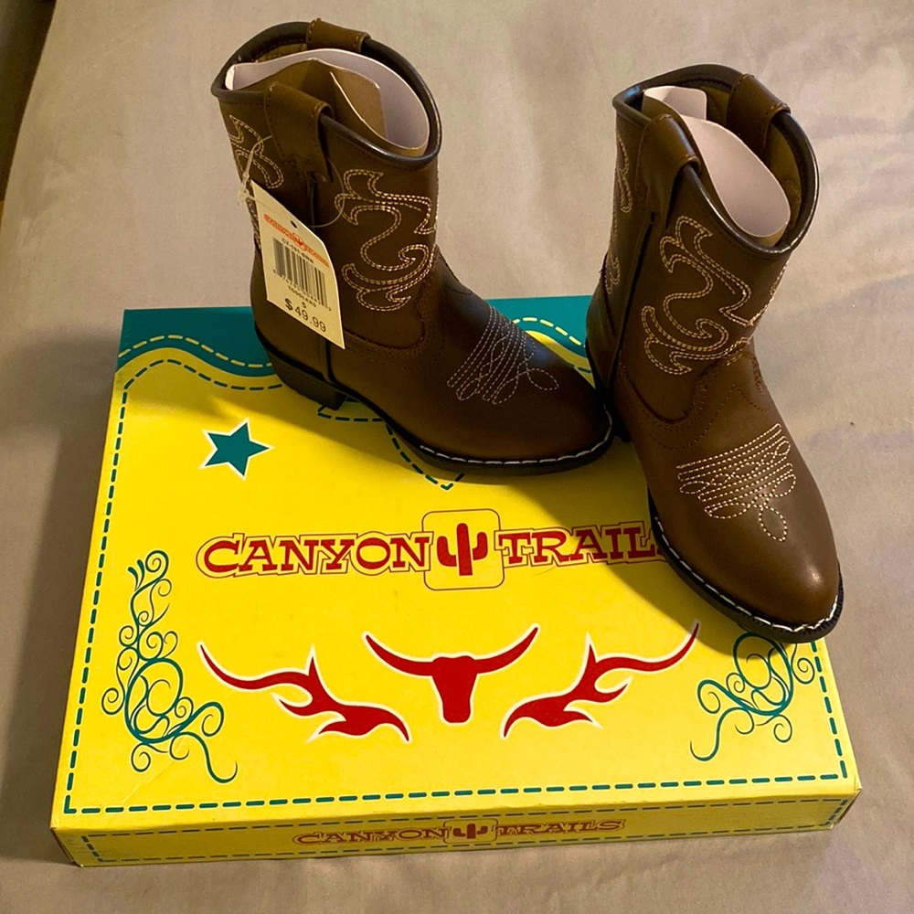 Toddler brown cowboy boots